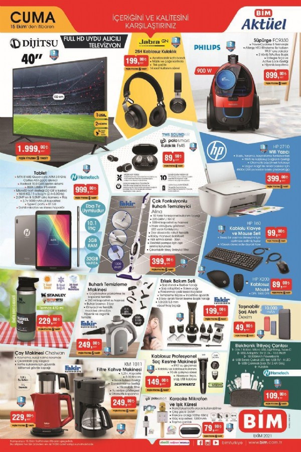 BİM 15 Ekim 2021 Cuma Kataloğu BİM 15 Ekim 2021 Cuma Kataloğu